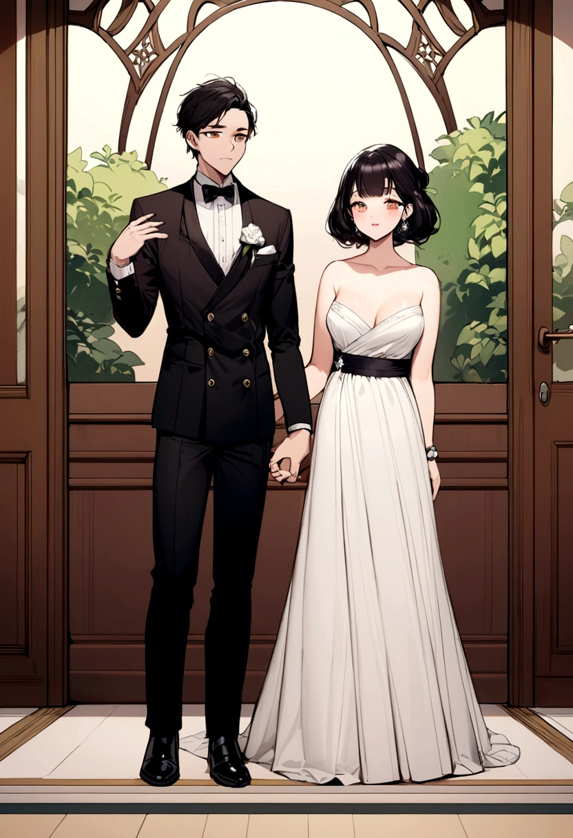 A man, repeatedly, arrives for a date, while his friend was already waiting for him