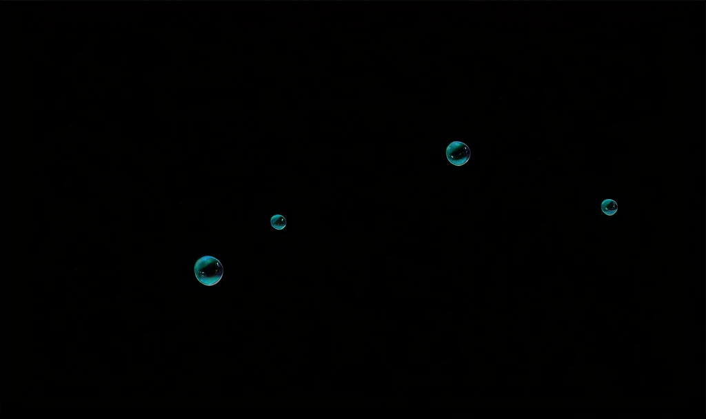 bubble,Realistic style,color,Pure black background