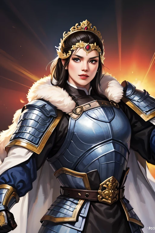 8K,knight with sword,1 male,ornate armor(The elaborately crafted coat of arms of a nobleman),ultra high resolution,surreal,realistic skin,Black hair short hair,big black eyes,muscular body,waist armor,delicate hands, Perfect hand shape, character art,action pose,masterpiece,Realistic RAW photos of the highest quality,bright colors,rich colors, backlight, movie lights, film grain,50mm lens