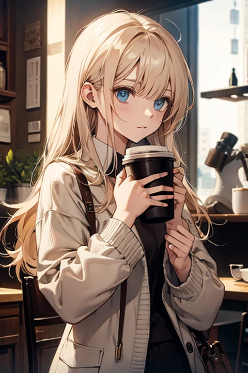 Holding a cup of coffee in your hand