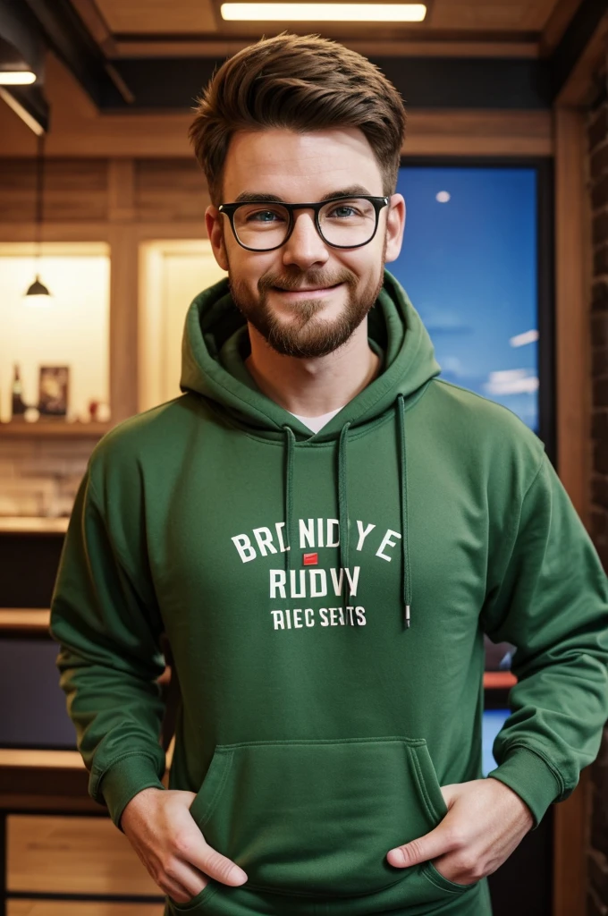 **Name:** Barry the Buddy
**Appearance:** Barry sports a green hoodie with "Dan Fan" emblazoned on it, baggy cargo pants, and bright red sneakers. His hair is messy and brown, with green eyes behind thick glasses.
**Personality:** Barry is enthusiastic, always energetic, and slightly awkward. He idolizes Dan, offering quirky advice and trivia. Friendly and eager to help, he often provides side quests or fun facts.