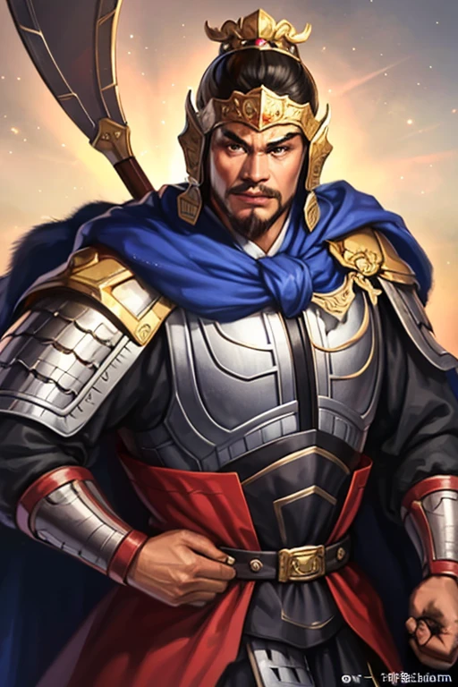 8K,knight with sword,1 male,ornate armor(The elaborately crafted coat of arms of a nobleman),ultra high resolution,surreal,realistic skin,Black hair short hair,big black eyes,muscular body,waist armor,delicate hands, Perfect hand shape, character art,action pose,masterpiece,Realistic RAW photos of the highest quality,bright colors,rich colors, backlight, movie lights, film grain,50mm lens