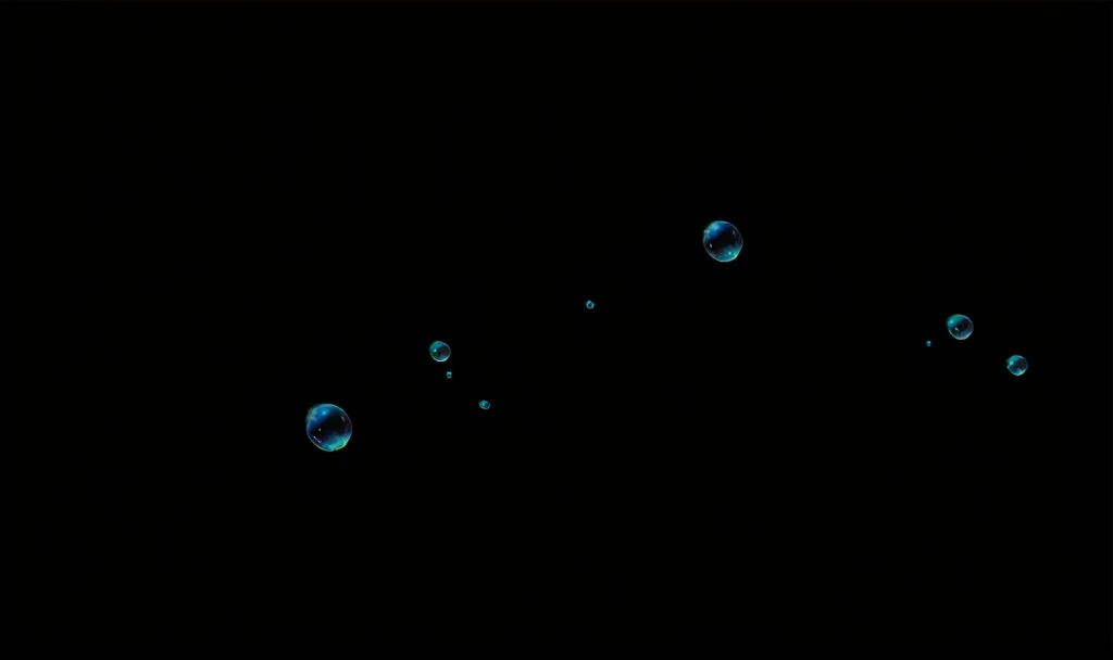 bubble，Realistic style，color，Pure black background