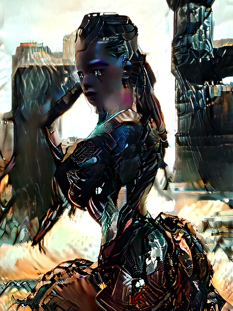 best quality, masterpiece, detailed:1.4, 3D, beautiful cyberpunk female, HDR, ray tracing, NVIDIA RTX, super-resolution, Unreal 5, subsurface scattering, PBR texturing, post-processing, anisotropic filtering, depth-of-field, maximum clarity and sharpness, multi-layered textures, albedo and specular maps, surface shading, accurate simulation of light-material interaction, perfect proportions, Octane Render, two-tone lighting, wide aperture, low ISO, white balance, rule of thirds, 8K RAW