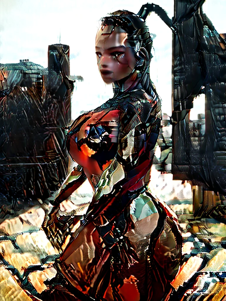 best quality, masterpiece, detailed:1.4, 3D, beautiful cyberpunk female, HDR, ray tracing, NVIDIA RTX, super-resolution, Unreal 5, subsurface scattering, PBR texturing, post-processing, anisotropic filtering, depth-of-field, maximum clarity and sharpness, multi-layered textures, albedo and specular maps, surface shading, accurate simulation of light-material interaction, perfect proportions, Octane Render, two-tone lighting, wide aperture, low ISO, white balance, rule of thirds, 8K RAW