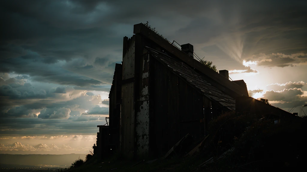 epic overcast sky, light from the right