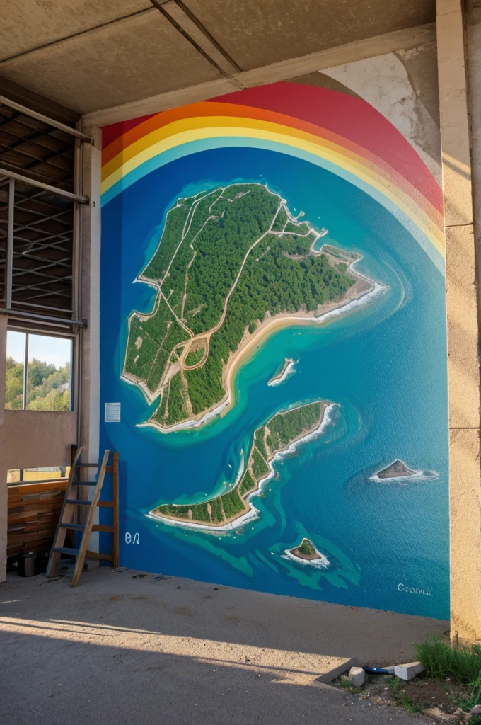 A mural about the environment 
