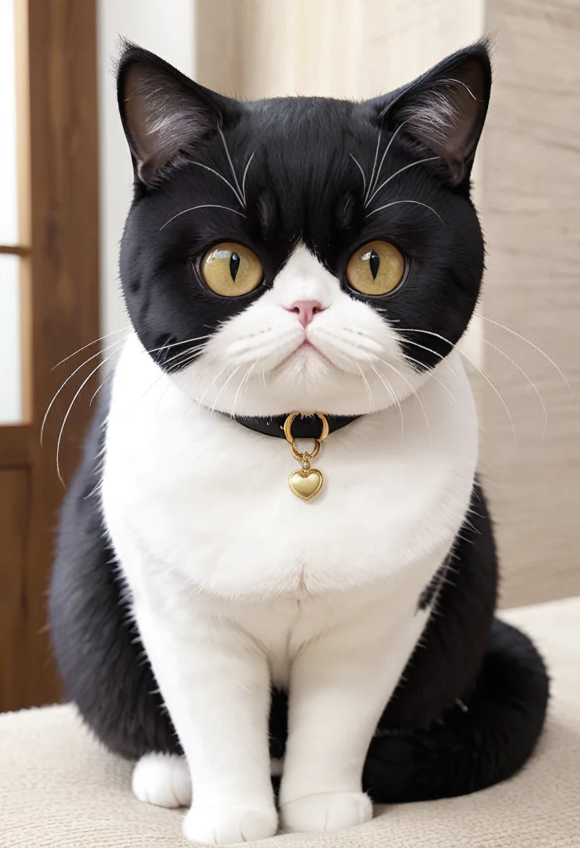 masterpiece、Highest quality、8K、anime、Cat、(Exotic Shorthair)、Black and White、