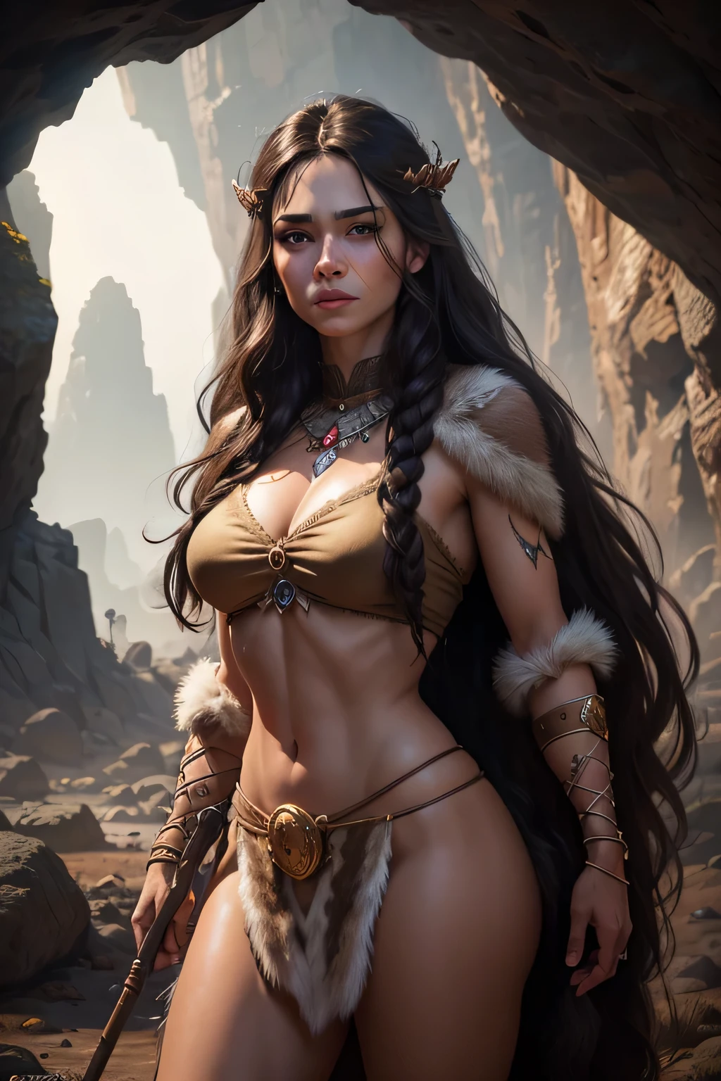 There is an indian light brown beautiful woman, wearing sari, tattooed body, portrait, wearing headdress and panty, mountain village, winter, detailed face, detailed body, perfect anatomy, long bob hair, masterpiece, ultra realistic, detailed background, high resolution, god rays, ambient occlusion, ray tracing, ambient lighting, depth of field, bloom, volumetric lighting, volumetric fog, winter, SSAO, lens flare, 8K