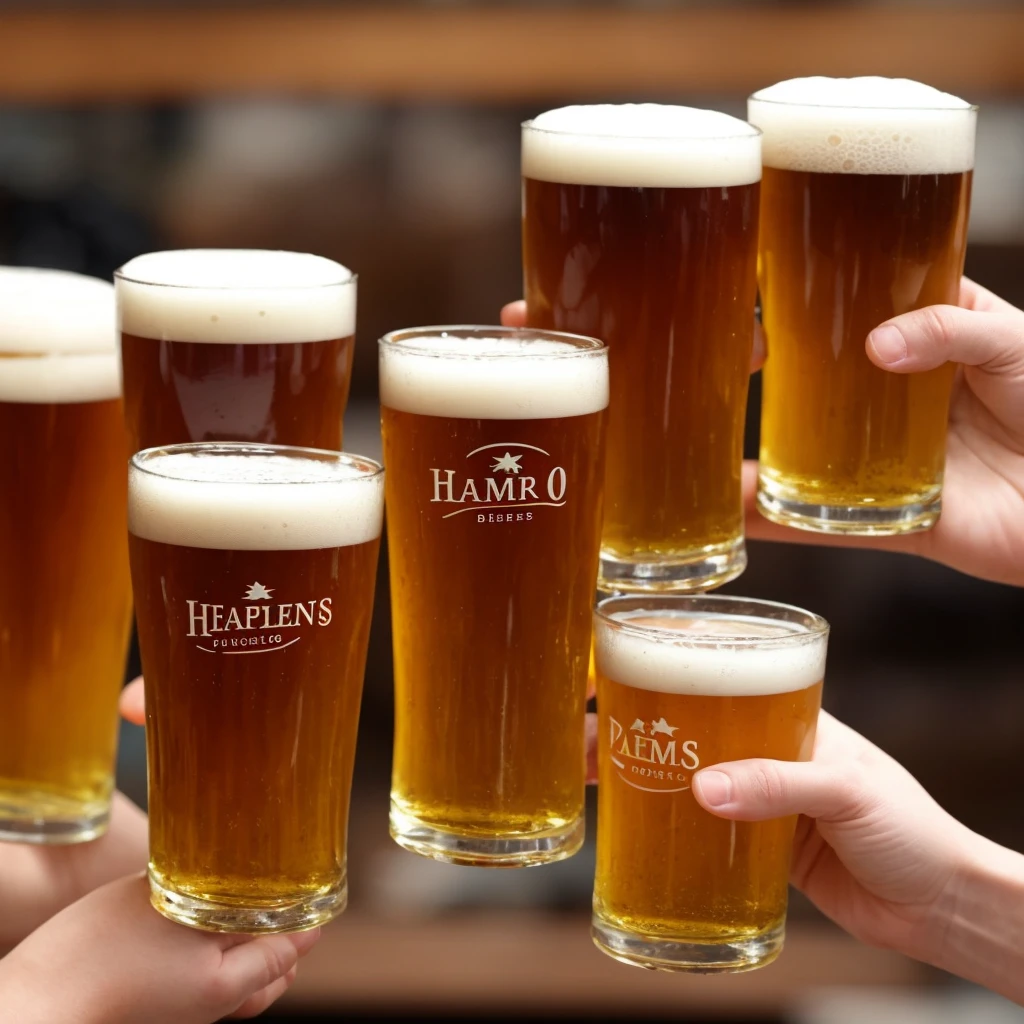 2hands cheers with 2glasses of beer