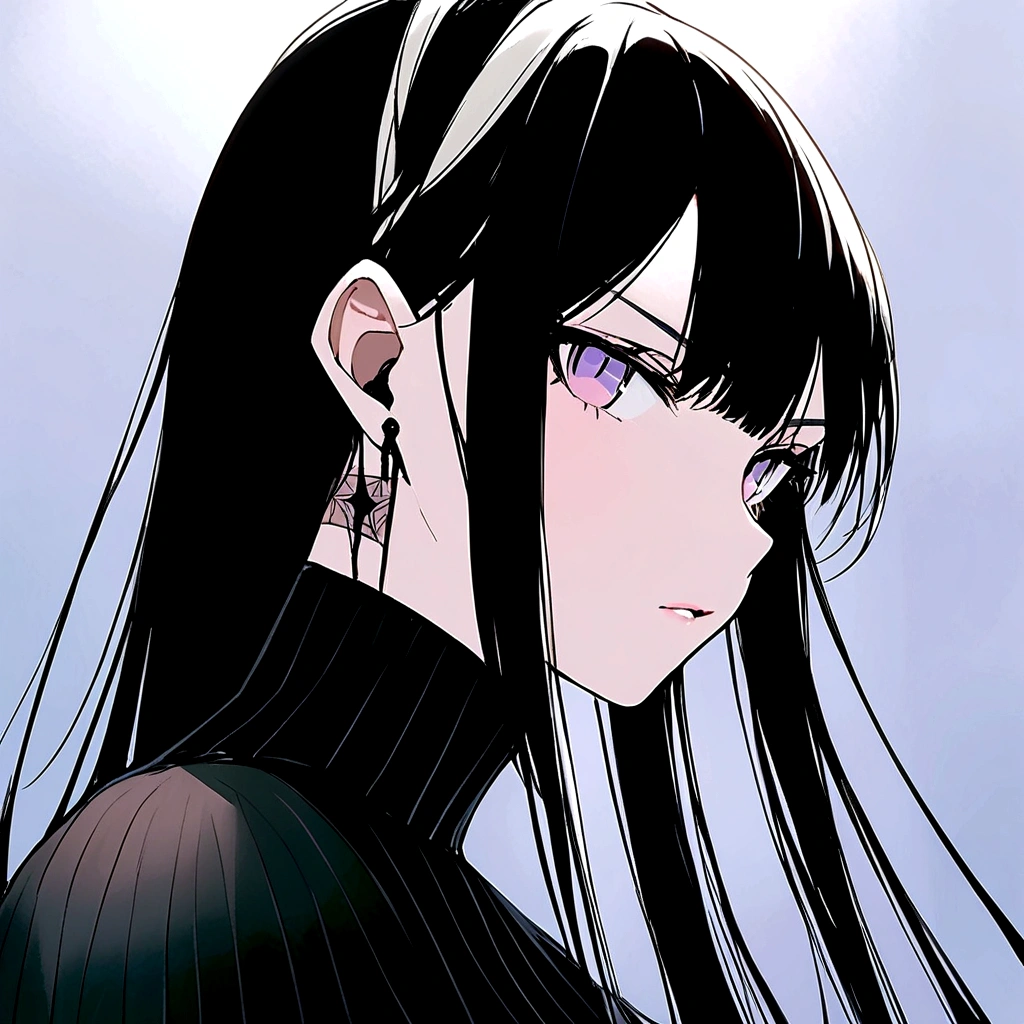 White hair .