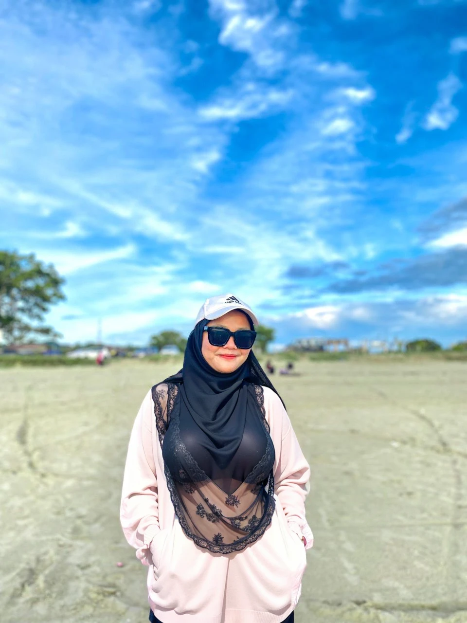 High resolution UHD, Improvement of quality, Soft lighting, Highly detailed, Very detailed on clothes, high quality clothes, Advanced Details, Sharp Focus, High resolution, Big Breasts, Breasts Covered With Hijab and Dress, Real clothes, Real Lighting, Same clothes, Same Clothes With Big Breasts, Big Boob Undershirt Covered, Biggest  Undershirt