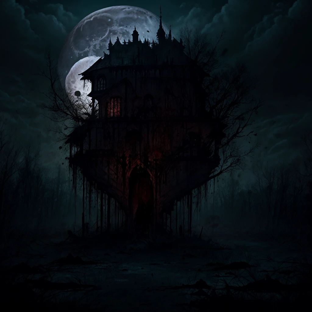 Florest dark, Terror, eyeshadows, darkness, bloodstains, corpses, fullmoon 