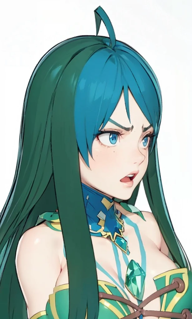 Beauty,Beauty,Get angry,Blue Eyes,shout,Jewels on the chest,4K,8K,Highest quality