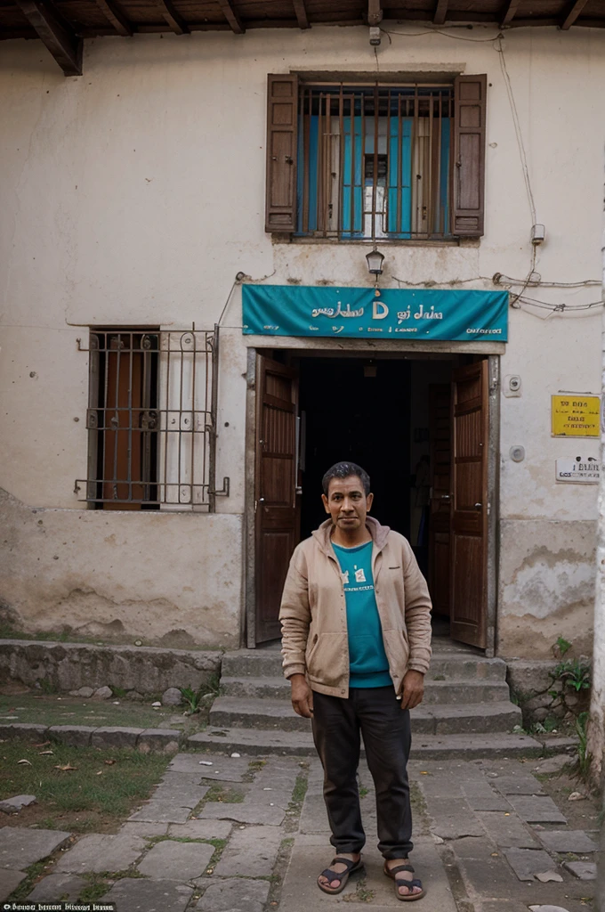 Once upon a time there was a named Dafni who lived in a poor town in Cuetzalan., he lived alone with his father, animated images