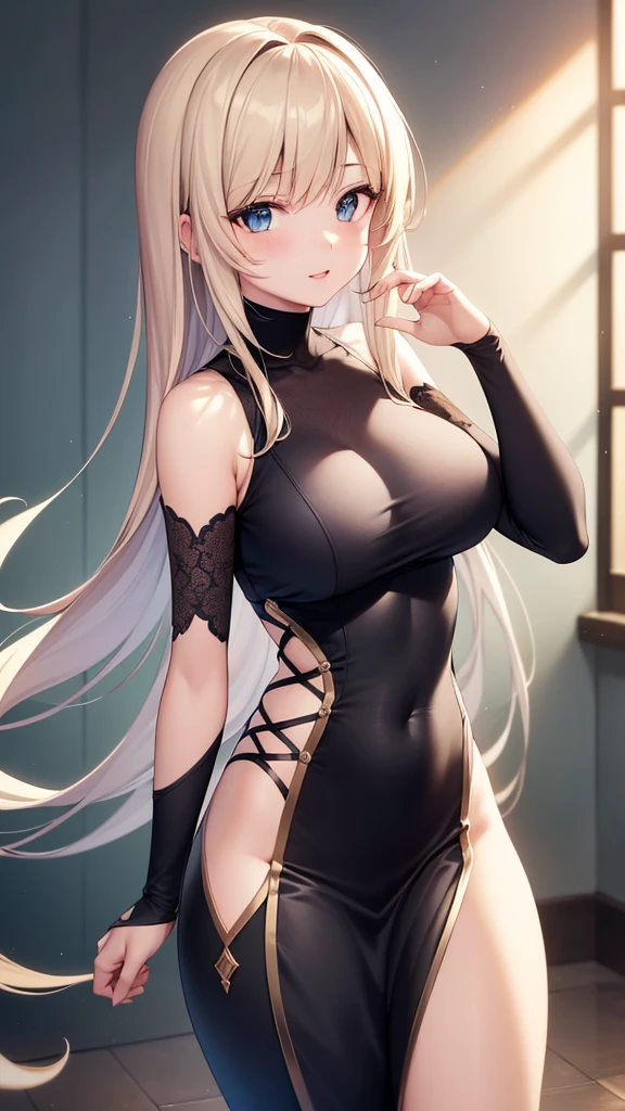 A beautiful anime girl, intricate details, long flowing hair, expressive eyes, delicate features, elegant pose, detailed clothing, soft lighting, vibrant colors, lush background, dynamic composition, hyper-detailed, (best quality,4k,8k,highres,ultraimpresive),live2d,solo,special event artwork,fanart