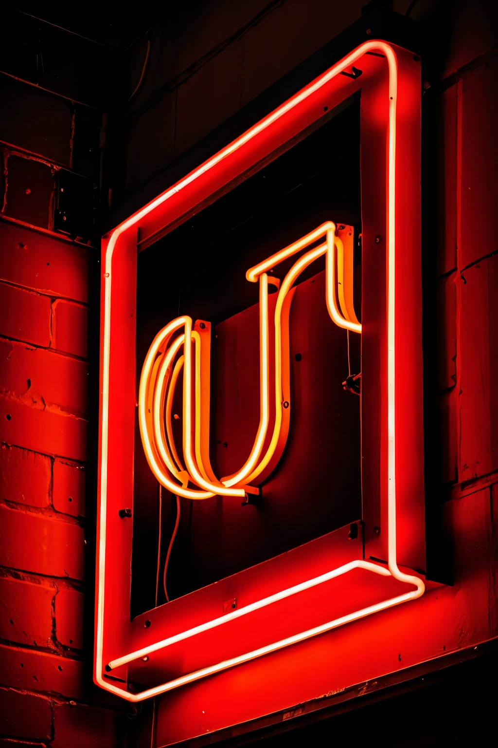 red neon sign