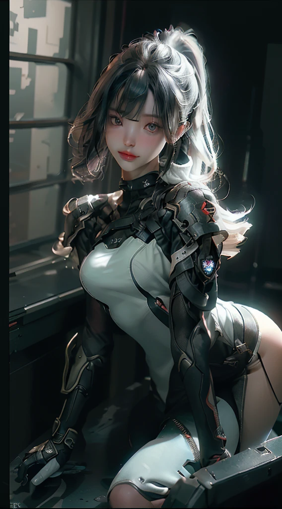 ((Best quality)), ((masterpiece)), (detailed:1.4), 3D, an image of a beautiful cyberpunk female,HDR (High Dynamic Range),Ray Tracing,NVIDIA RTX,Super-Resolution,Unreal 5,Subsurface scattering,PBR Texturing,Post-processing,Anisotropic Filtering,Depth-of-field,Maximum clarity and sharpness,Multi-layered textures,Albedo and Specular maps,Surface shading,Accurate simulation of light-material interaction,Perfect proportions,Octane Render,Two-tone lighting,Wide aperture,Low ISO,White balance,Rule of thirds,8K RAW,