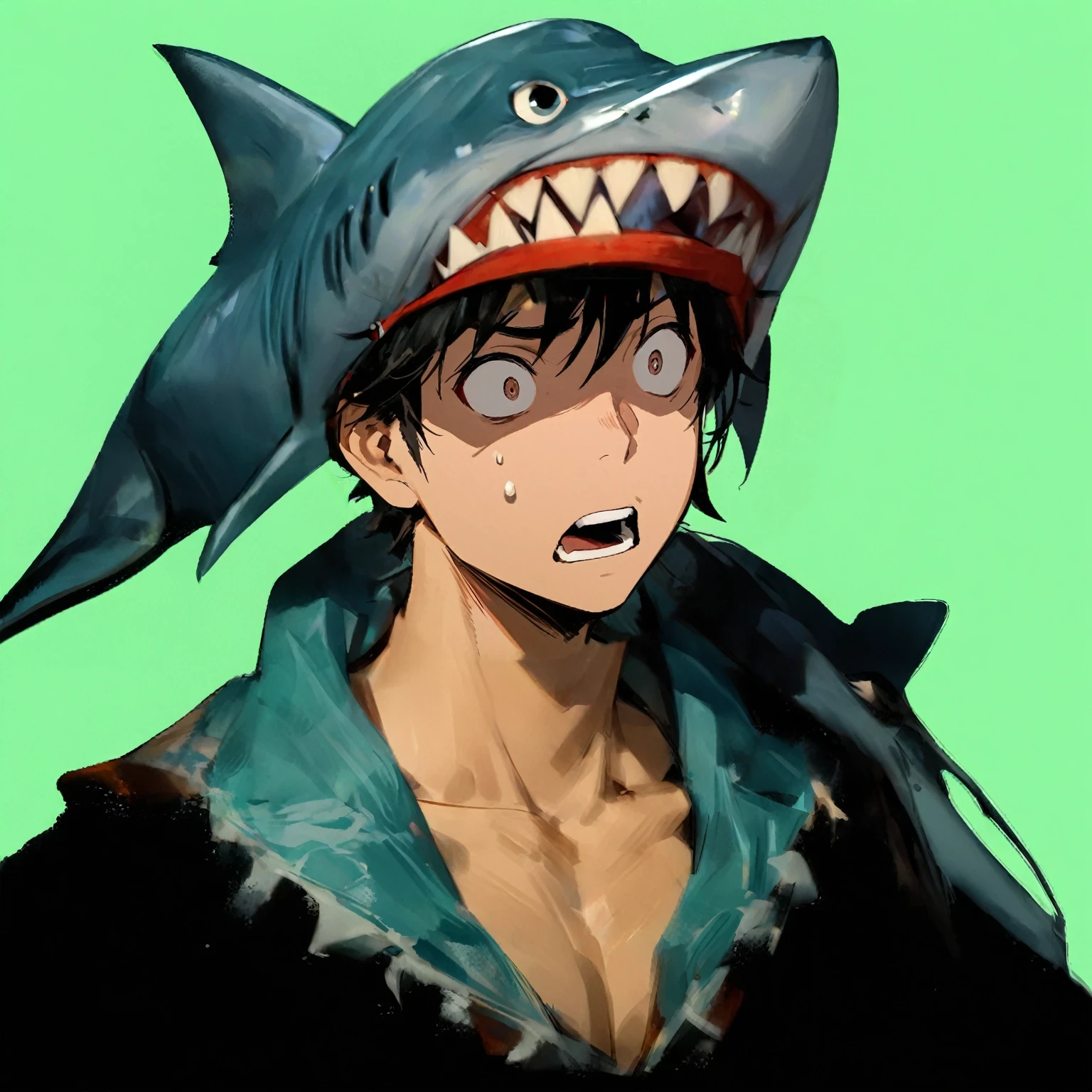 A boy looking surprised with his mouth wide open