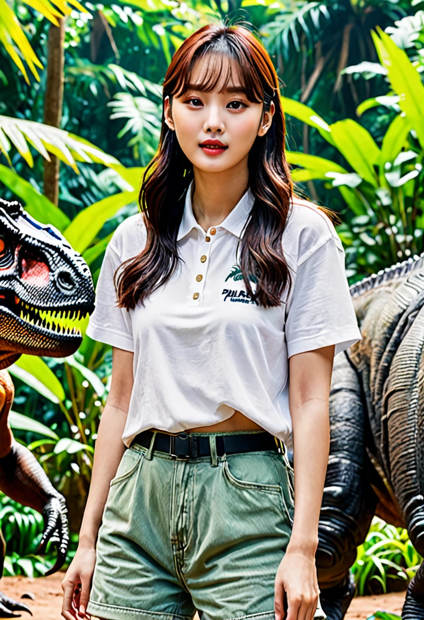 Chica linda como wang yiren, in jurassic park jurassic park with her boyfriend jeon jungkook.