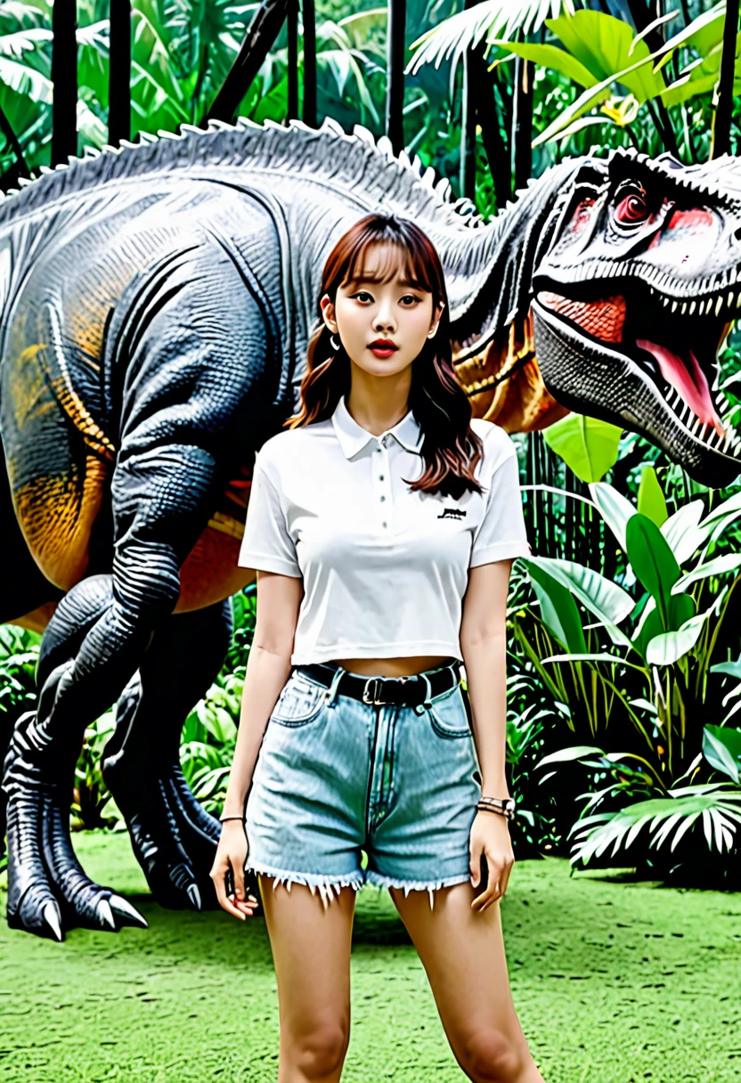 Chica linda como wang yiren, in jurassic park jurassic park with her boyfriend jeon jungkook.