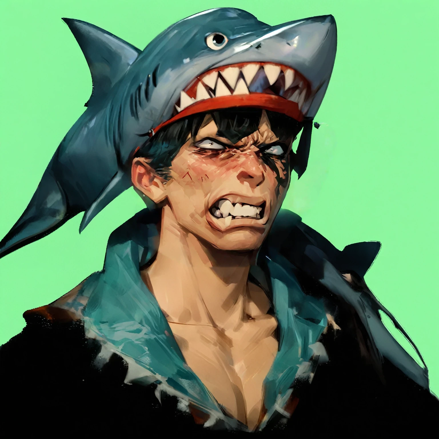 Angry screaming boy