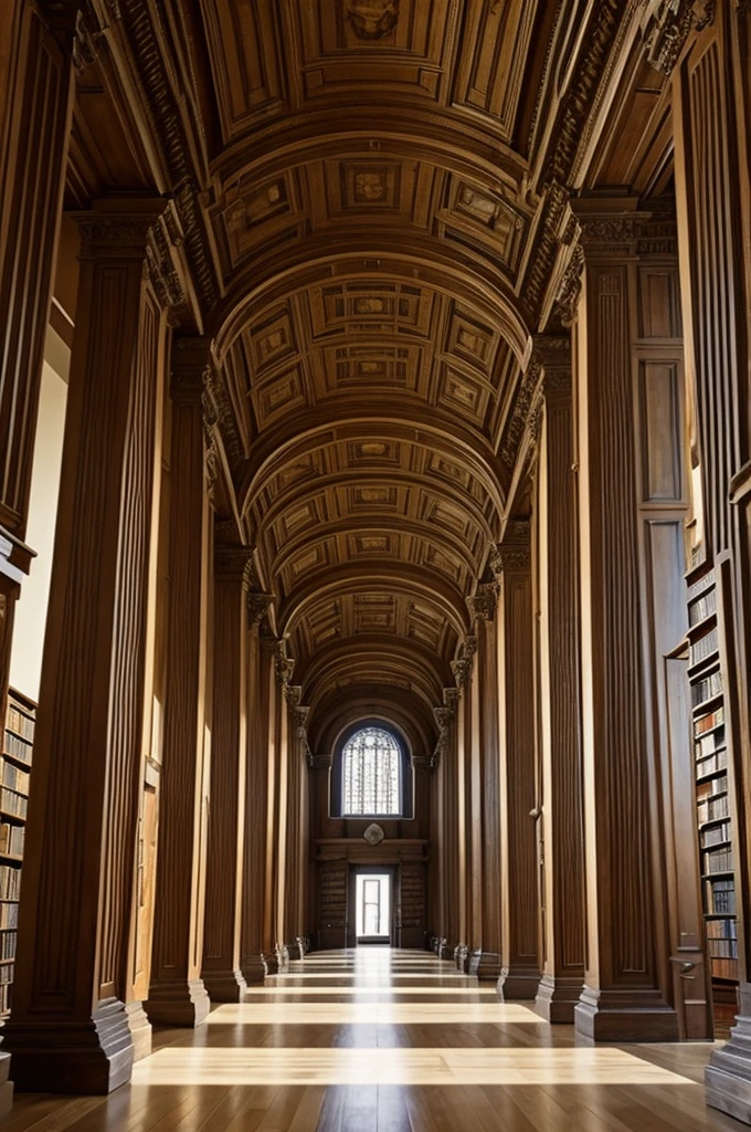 Perspective from outside of a universal and ancient library