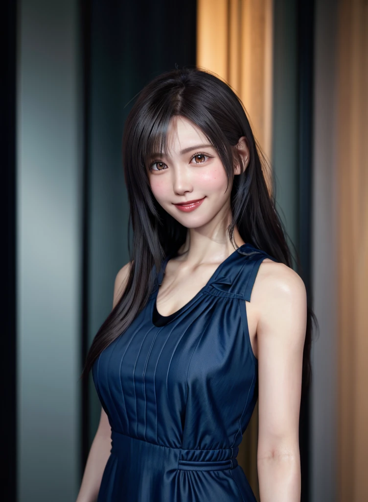 high quality picture, masutepiece, detailed hair texture, Detailed skin texture, Detailed Cloth Texture, 8K, Add fabric details, ultra detailed skin texture, ultra detailed photographic, Skin pores,,full body,light smile, full body,mini dress, 