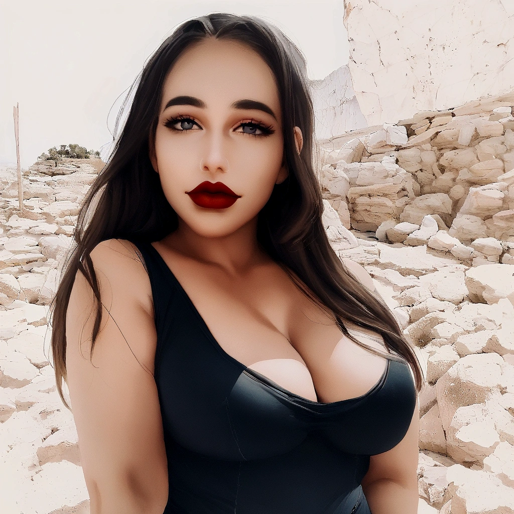 there is a woman with a red lip posing for a picture, 2 , 21 years old, sexy face, 2 7 years old, 18 years old, sie boob, 2 3 years old, 3 0 years 30 years old woman, thick lips, beautiful mexican woman, 2 8 years old