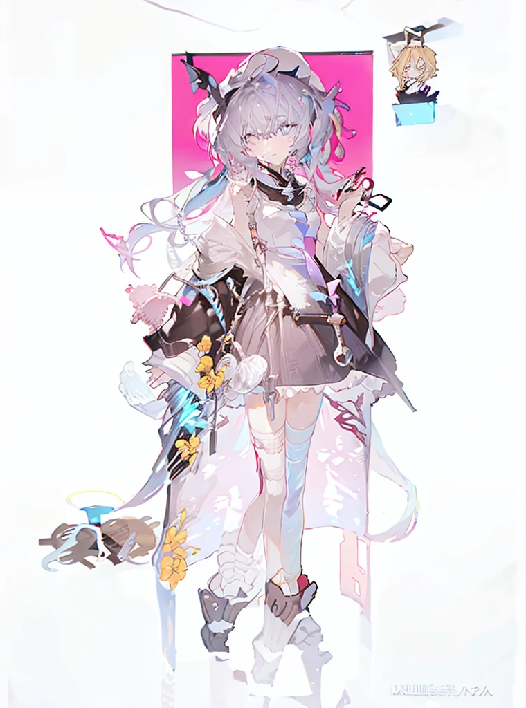 A girl，Standing picture，whole body，Standing，bandage，Bandage，Mine system