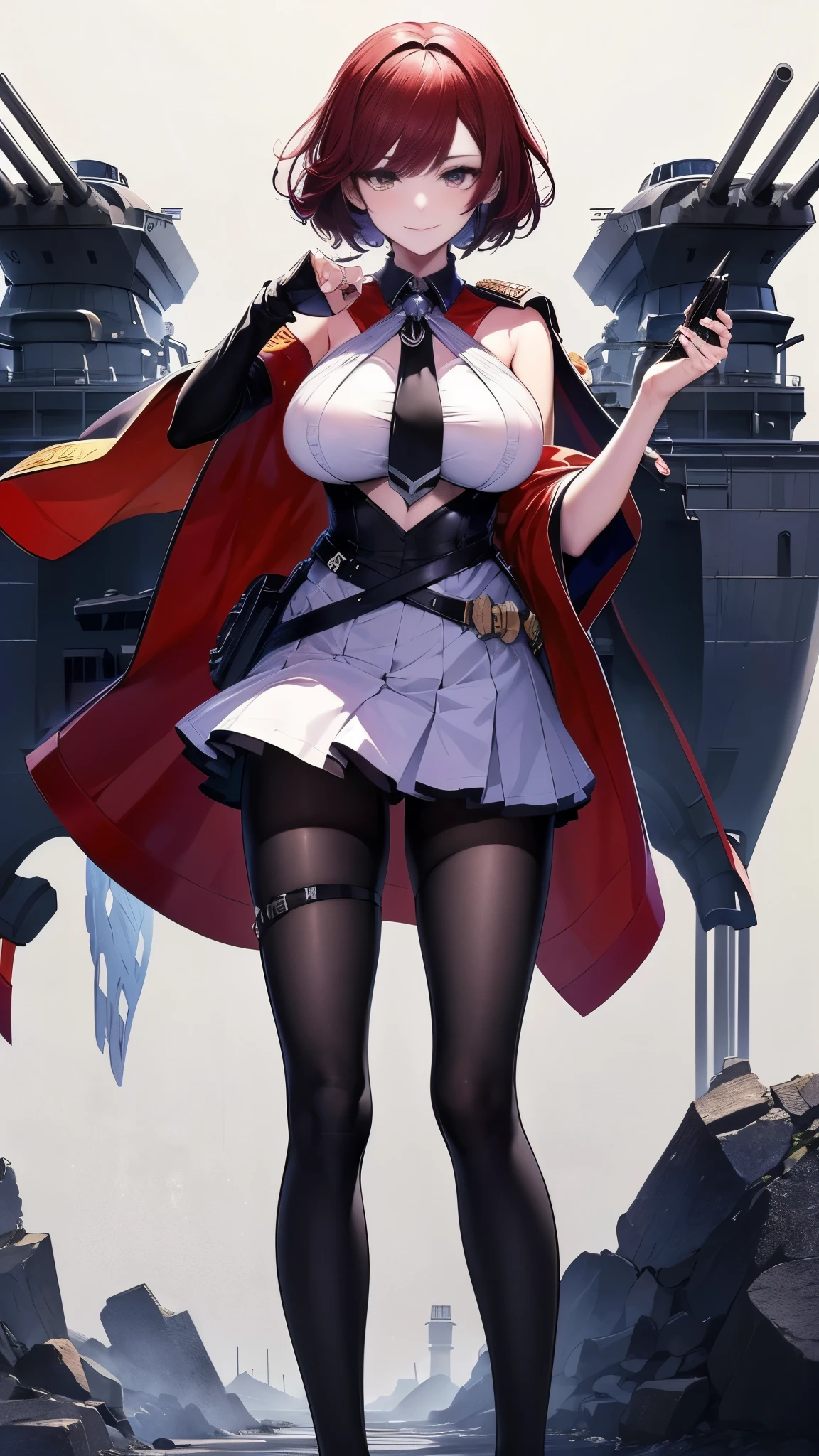 Background: jet black sea, battleship girl, girl, rubble of battleship, black and golden eyes, grey skin, evil smile、(((Black tights)))、Medium breast、(((Brat)))、(戦艦skylark擬人化)(((skylark)) (Perfect hands, Perfect Anatomy),, Anime Girls, best anime 4k, wallpaper, Detailed digital anime art, Detailed anime artワーク, アニメアートwallpaper 4k, アニメアートwallpaper 4k, Detailed anime art, アニメwallpaper 4k, アニメwallpaper 4k, アニメアートwallpaper 8K, 4k アニメwallpaper, 8k high quality detailed art