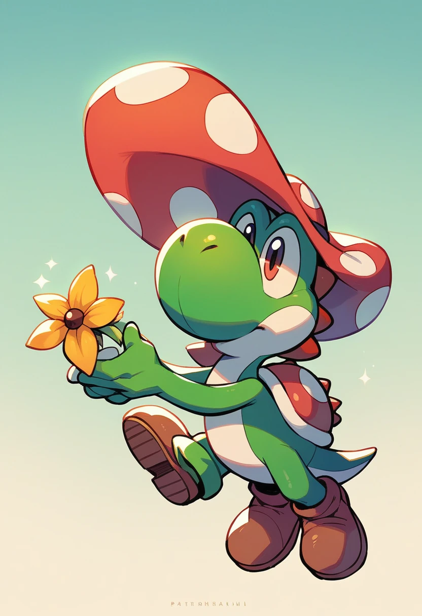 Mario as a yoshi