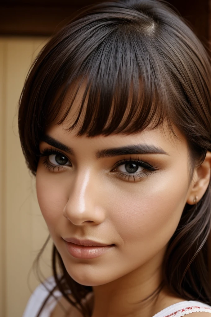 Beautiful woman with a semmen on her face