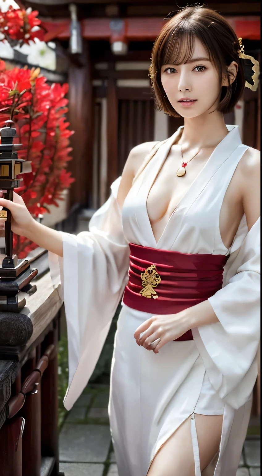 Oiran kimono open Japan Modern beauty big breasts valley I can see my thighs