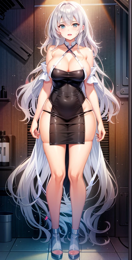 girl,Large Breasts,long hair,Topless