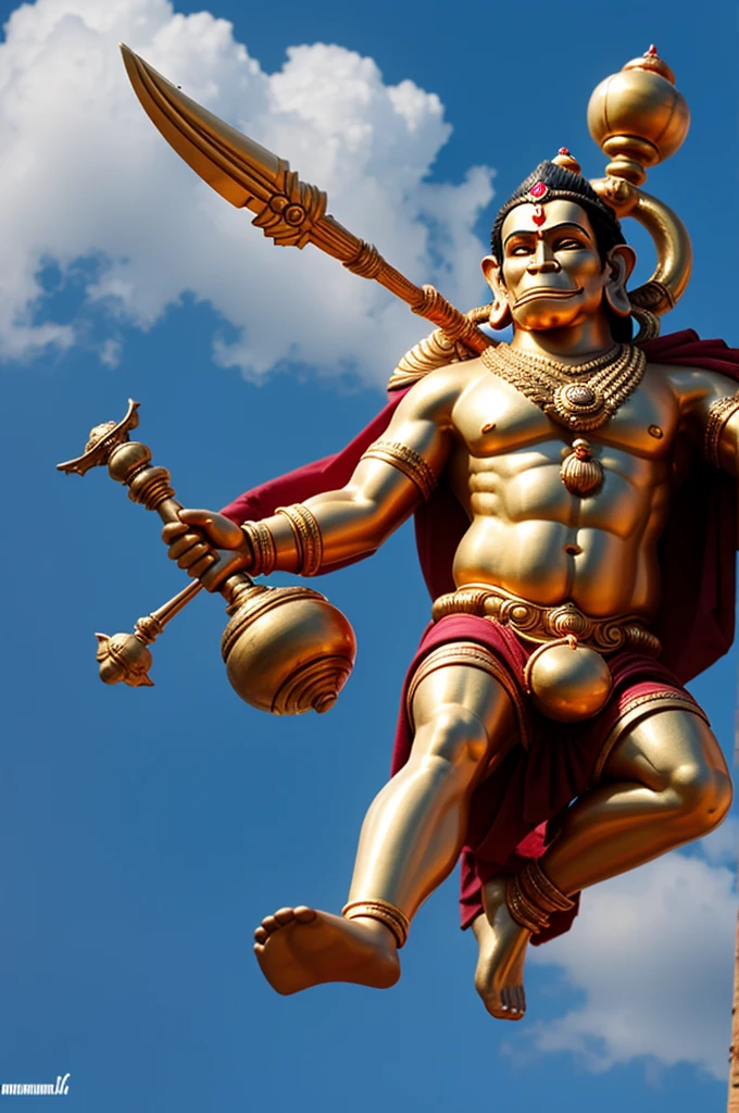 Lord hanuman flying in sky