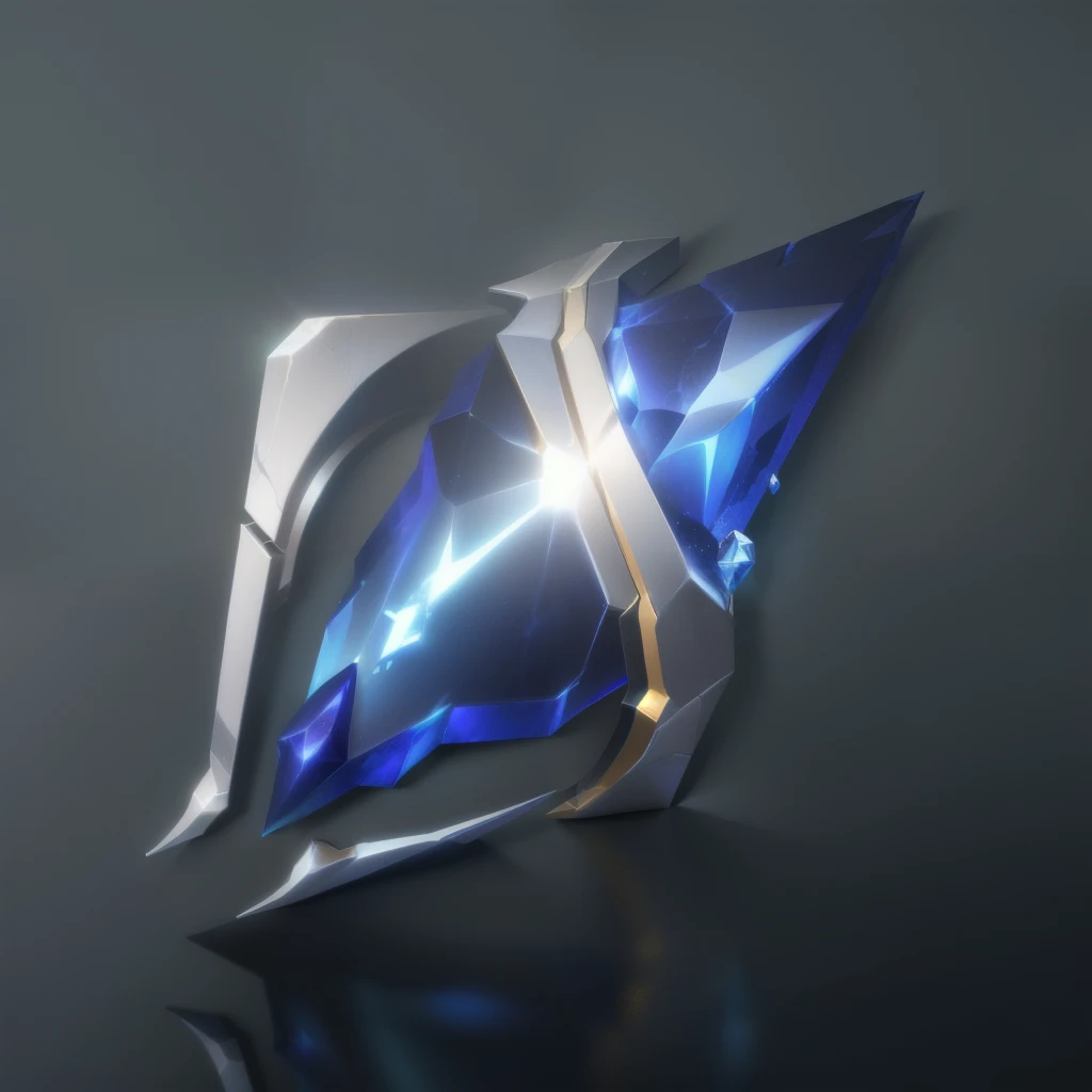 gem,Metallic Halo,(Metallic luster),(Metal Reflection),Broken pieces,Game Icon Assets, 3D Rendering, Object Art, Stylized game icons, Leviathan Cross,Stylized art,3d icons for mobile games,Diablo concept style,