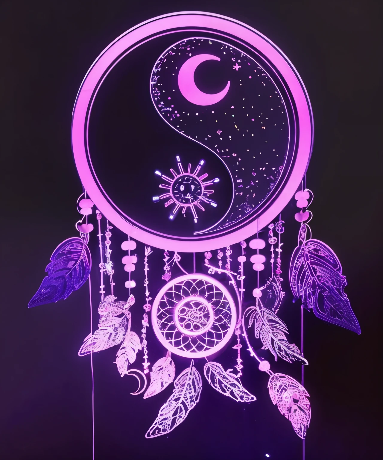 8k quality design for business, circular logo neon purple colors