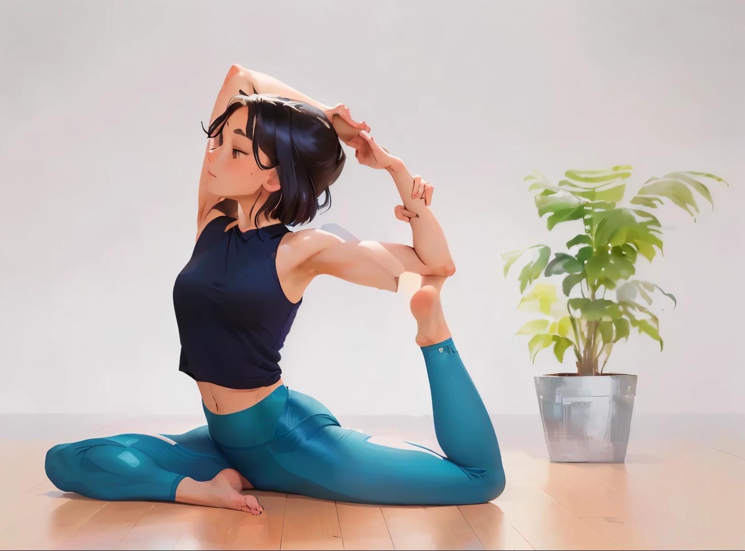 a woman in a yoga pose with her arms up, relaxed pose, relaxed poses, sitting dynamic pose, powerful pose, full body pose, doing splits and stretching, dynamic pose and movement, serpentine pose, dynamic moving pose, yoga pose, natural fragile pose, full body with dynamic pose, full body action pose, fully body pose, stoic pose