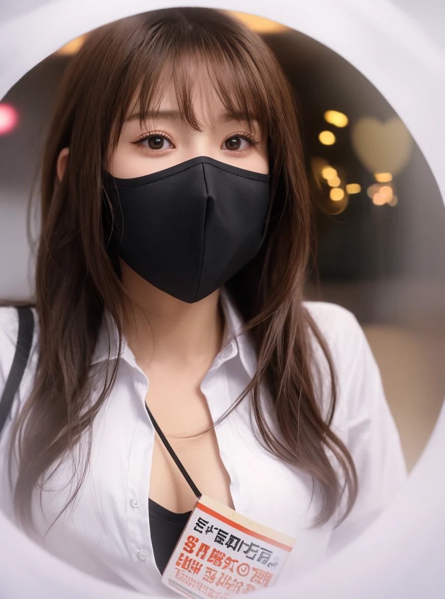 (realistic),(((black obscene lingerie, delicate lace embroidery, very very see-through lingerie))), ((black mask)), D-cup bust, early 30s, medium to short hair, (round face, centrifugal face), beautiful forehead, big eyes, brown hair, very cool, ((short stature, infantile build, Chubby)), whole body, ((Embarrassed expression, blushing)), cute face, (High Resolution, Highest Resolution, Ultra Definition, Masterpiece, top quality), (park, night, midnight, moonlight, extremely dark, no brightness, dark, crowd, park with playground equipment), ((vending machine)), (Exhibitionist, shameful play), trying to hide your skin, masterpiece, 8k, best quality, (beautiful five fingers), best quality, masterpiece, best quality, ((NSFW)), faint brightnes, ((white trench coat)), (((Show only to viewers, During shameful exposure play)), ((super long distance shooting)), (black thick glasses)