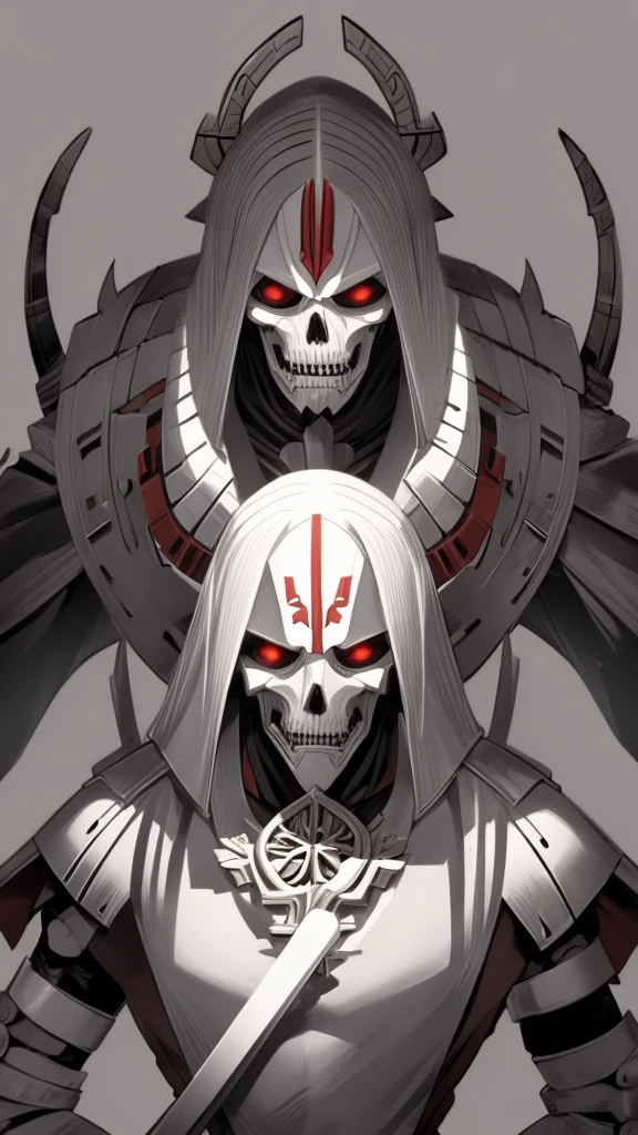 Ser imposing, Skeletal, demonic, With horns, with a sword drawn, God of Death, mictlantecuhtli, skeleton, armor, be powerful, Mexico, be mystical, lord of the underworld, god of the dead, He is a being that is not afraid of anything, Although he does have a fear but he leaves fear aside and decides to be a good skeleton, With his plume, Feathers on his head, Demonic, Mexica, Aztlaneca, Mexican God, Powerful