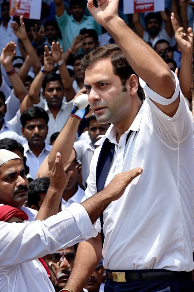 Rahul Gandhi in rally