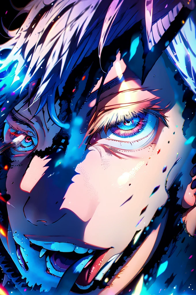 anime, anime art, anime boy, satoru gojo, snow white hairs, black, handsome guy in demon slayer art, anime wallaper, anime wallpaper 4 k, anime wallpaper 4k, best anime 4k konachan wallpaper, anime wallpaper, 4k anime wallpaper, badass anime 8 k,