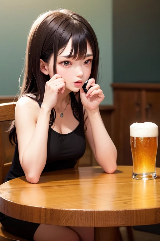 Woman Drinking Beer