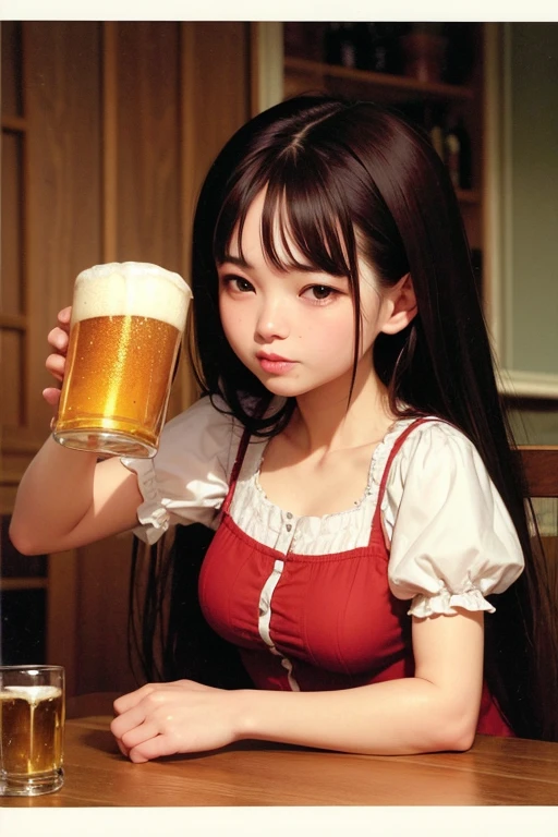 Woman Drinking Beer