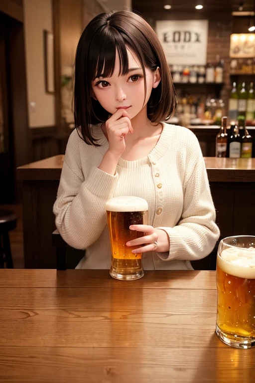 Woman Drinking Beer