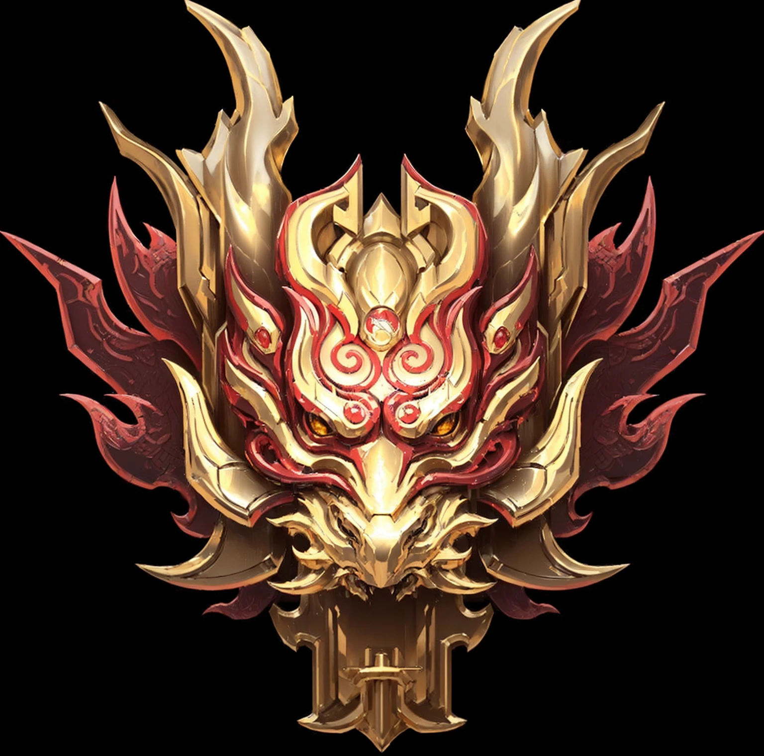 a close up of a Faucet with a red and gold design, Faucet, Faucet!, Dragon noodles, sharp cyborg Faucet, Chinese dragon concept art, robot Faucet, sleek Faucet, cyborg Dragon Portrait, well designed female Faucet, sharp sleek cyborg Faucet, Golden Dragon, Dragon Portrait, sleek mecha female Faucet, Onmyoji detailed art