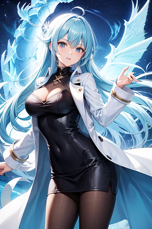 Ice Dragon Waifu with trench coat