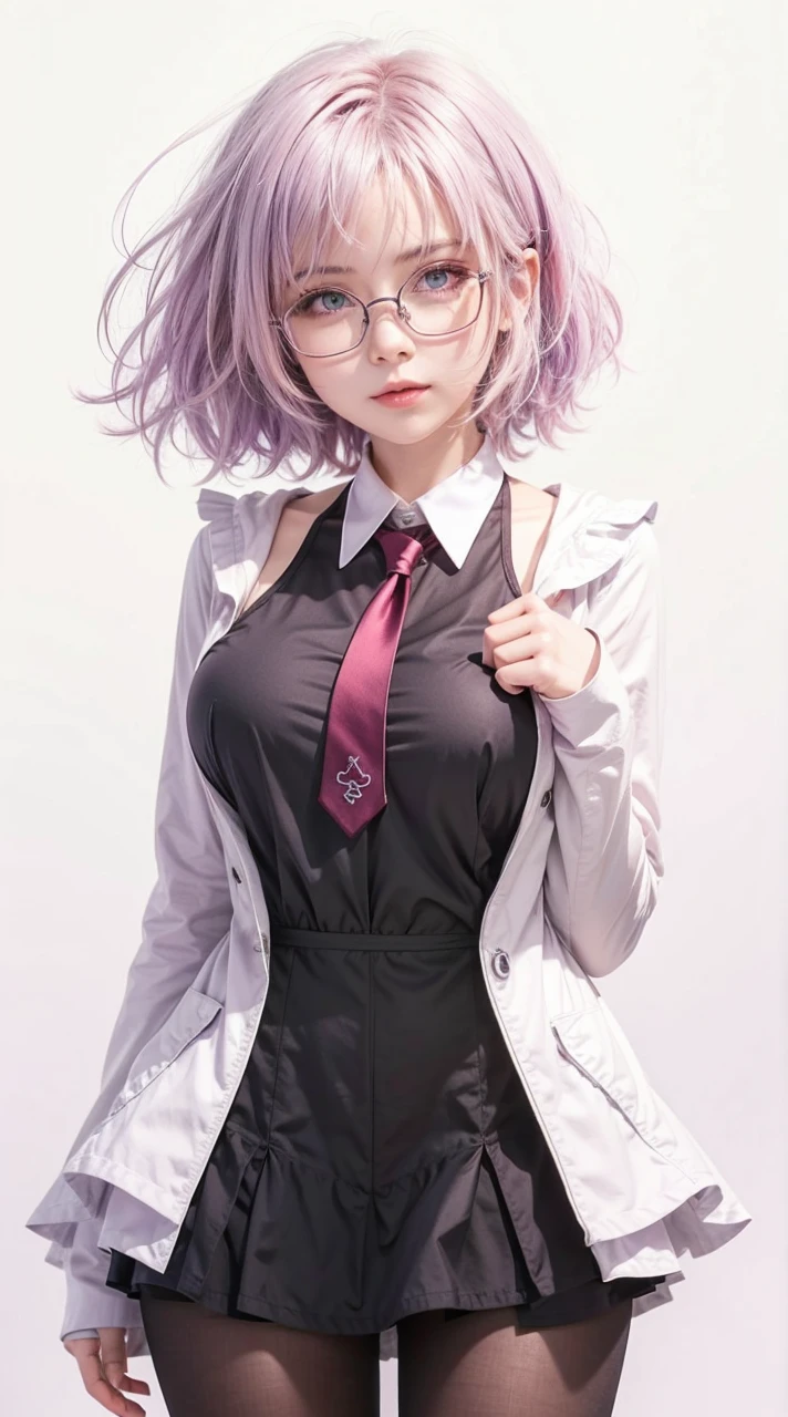 Mash kyrielight from fate, purple air, glasses