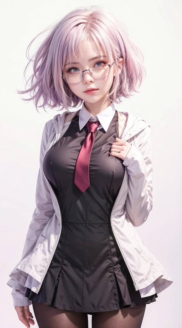 Mash kyrielight from fate, purple air, glasses